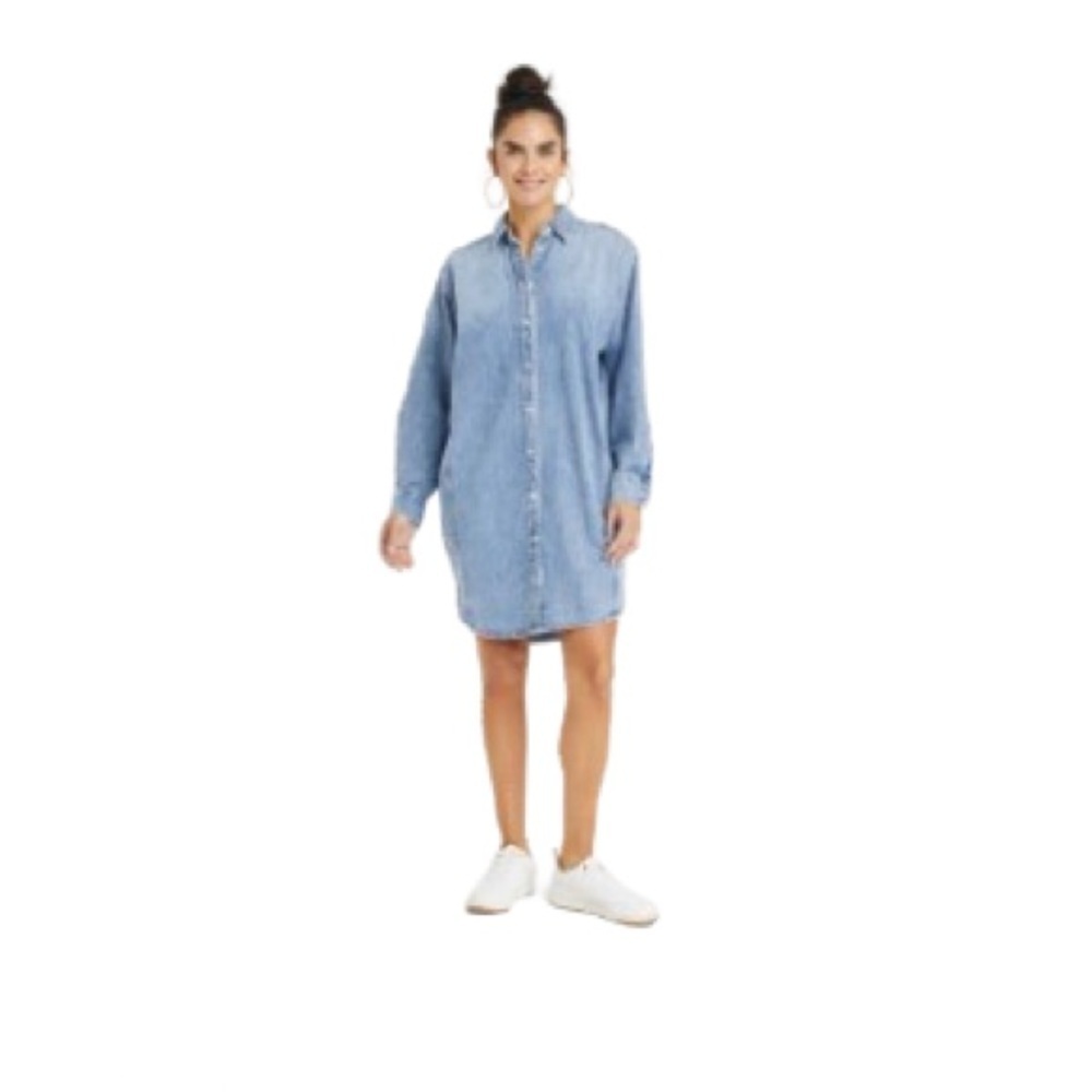 Universal Thread Blue Denim Shirt dress Medium - Picture 6 of 6